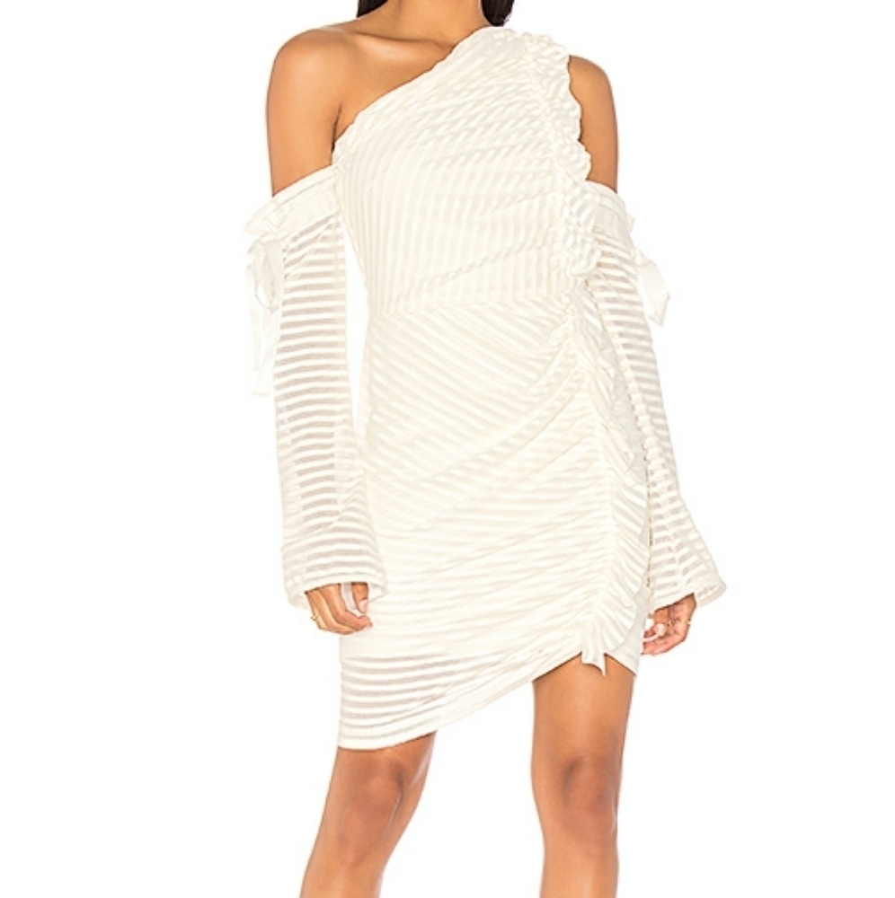 Rebecca Vallance Avila One Shoulder Rouched‎ Dress